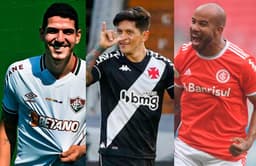 Nino, do Flu, Cano, do Vasco, e Patrick, do Inter