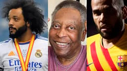 Marcelo Real Madrid, Pelé e Daniel Alves (Barcelona)