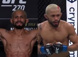 Deiveson ganha quase 9kg no intervalo de 24h entre a pesagem e a luta no UFC 270 (Foto: Reprodução)