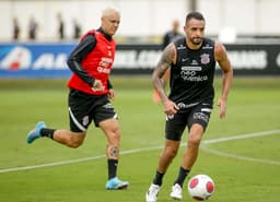 Róger Guedes e Renato Augusto - Treino Corinthians 28/01/2022