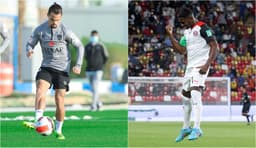 Montagem: Michael (Al-Hilal) e Abdoulay Diaby (Al-Jazira)