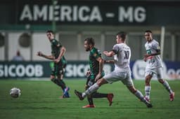 O América-MG lamentou o resultado de empate contra o time de São João Del Rei