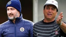 técnico português Vitor Pereira e o técnico argentino Daniel Passarela