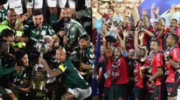 Palmeiras campeão de Libertadores 2021 e do Athletico-PR campeão da Sul-Americana 2021