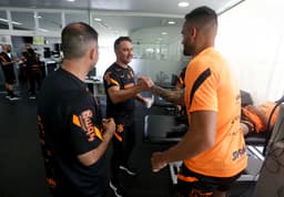 Treino Corinthians - Vítor Pereira e Renato Augusto