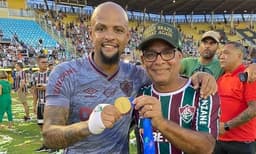 Felipe Melo e pai - Fluminense