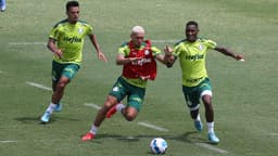 Patrick de Paula e Gabriel Menino treino Palmeiras