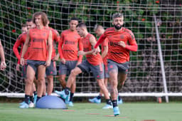 Treino do Flamengo em Lima