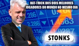 Meme: Hat-trick do Róger Guedes