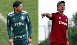 Montagem - Abel Ferreira (Palmeiras) e Fernando Diniz (Fluminense)