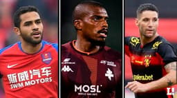 Alan Kardec (Shenzhen), Jemerson (Metz) e Thiago Neves (Sport)