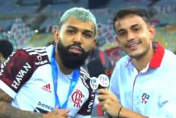 Repórter da FLATV e Gabigol