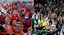 Torcida Flamengo e a torcida do Palmeiras