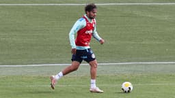 Gustavo Scarpa - treino Palmeiras