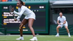 Venus Williams e Jamie Murray em ação em Wimbledon