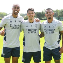 Gabriel Magalhães, Gabriel Jesus e Gabriel Martinelli - Arsenal