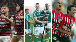 Flamengo, Palmeiras e São Paulo