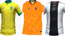 Camisas Brasil, Holanda e Alemanha