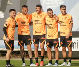 Treino Corinthians - Fausto Vera, Luan Júnior Moraes, Ramiro e Bruno Melo