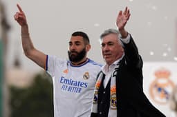 Carlo Ancelotti e Karim Benzema - Real Madrid