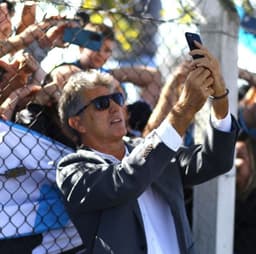 Renato Gaúcho com a torcida do Grêmio