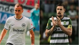 Montagem - Mario Götze (Eintracht Frankfurt) e Sebastián Coates (Sporting)