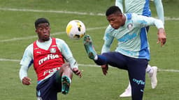 Endrick e Danilo - Treino Palmeiras