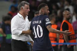 Christophe Galtier e Neymar - PSG