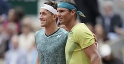 Rafael Nadal e Casper Ruud na final de Roland Garros