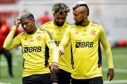 Marinho, Vidal e Gabigol - Flamengo