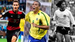 Klose, Ronaldo e Gerd Muller.