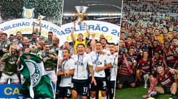 Palmeiras 2018, Corinthians 2017 e Flamengo 2019