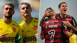 Montagem Arrascaeta e Varela, Pedro e Everton Ribeiro