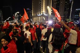 Torcida da Tunísia na Copa do Mundo do Qatar