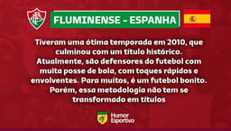 Humor: Clubes e seleções - Fluminense/Espanha