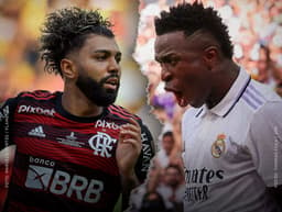 Gabigol Flamengo e Vini Jr Real Madrid