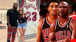 Larsa e Michael Jordan e Scottie Pippen