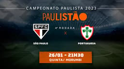 Tempo Real São Paulo x Portuguesa - 4 rodada paulistao