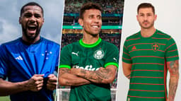 Capa Camisas Cruzeiro, Palmeiras e Portuguesa