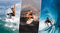 Filipe Toledo, Tati Weston-Webb e Gabriel Medina