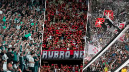 Montagem Torcida Palmeiras, Flamengo e Vasco