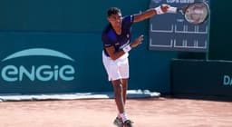 Thiago Monteiro durante treino em Florianópolis