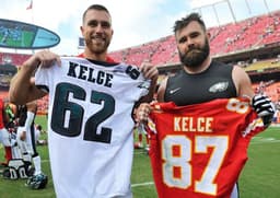 Travis Kelce e Jason Kelce são destaques dos times no Super Bowl 57