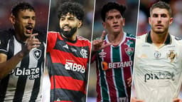 Tiquinho Soares, Gabigol, Cano e Pedro Raul