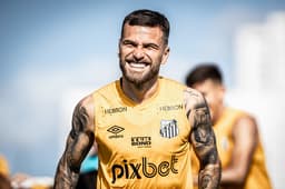 Lucas Lima - treino Santos