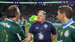 Paulo Buosi, Anderson Barros e Abel Ferreira - Palmeiras campeão