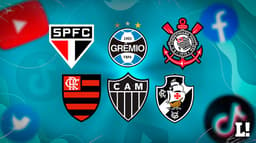 Redes Sociais - Flamengo, Vasco, São Paulo, Corinthians, Grêmio, Atlético-MG