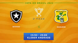 Tempo Real Botafogo x Brasiliense Copa do Brasil 2 fase