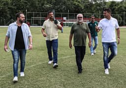 Visita de Fred ao CT do Fluminense em Xerém