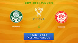 Tempo Real Palmeiras x Tombense Copa do Brasil